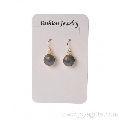 Fashion Accessories Gemstone Round Gilding Stud Earrings